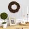 13" Green and Brown Moss Twig Wreath Artificial Rustic Spring Decoration